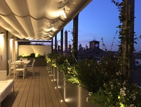 Salotto Veranda di sera