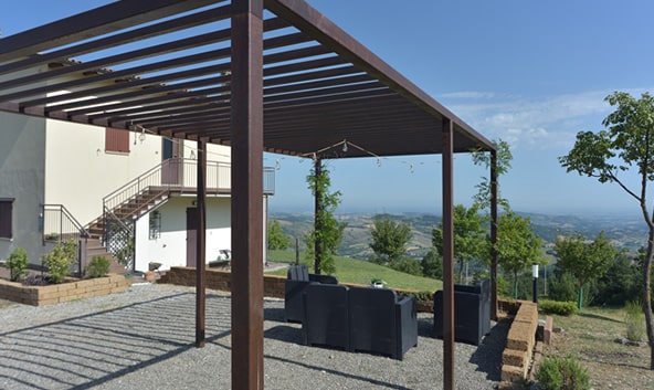 Gazebo in ferro battuto da giardino, pensiline e pergolati